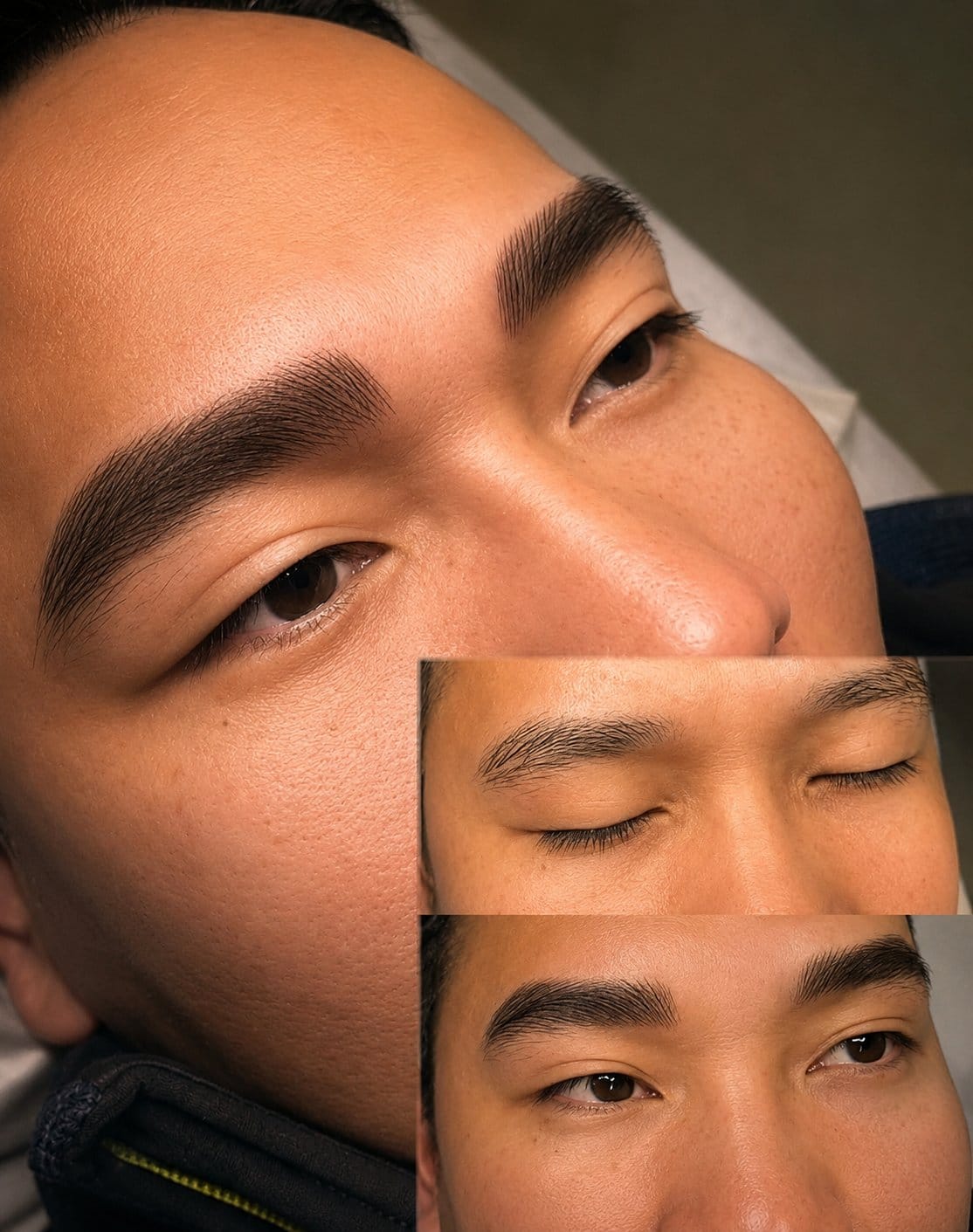 Men's hair stroke brow result by Sonthuy Beauty permanent makeup in Tucson, Arizona